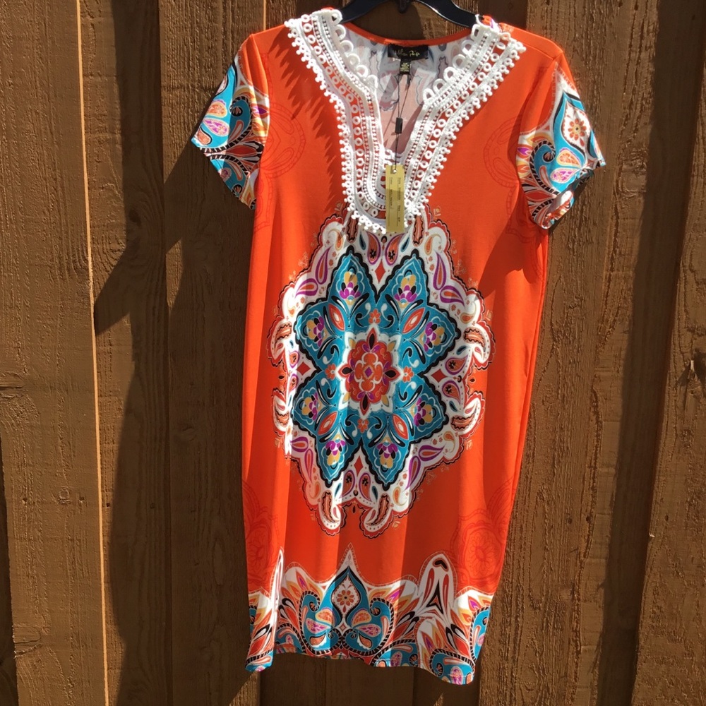 NWT Melissa Paige orange dress - Picture 5 of 6
